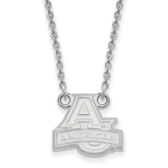 Sterling Silver American Univ. Small Pendant Necklace - 18 in. Sterling Silver American Univ. Small Pendant Necklace - 18 in.